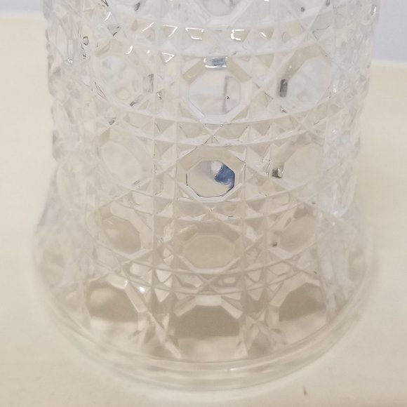 Vintage Federal Clear Cut Glass Windsor Wicker Pattern Bell - Picture 3 of 6